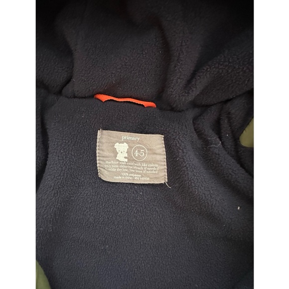 Primary Green Puffer Jacket with Hood - Picture 3 of 3